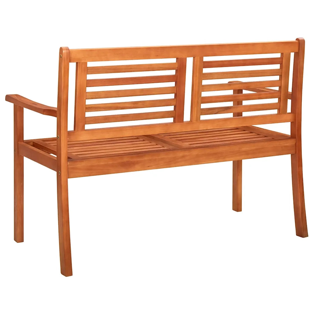 Panchina da Giardino 2 Posti e Cuscino 120cm Massello Eucalipto 3060972