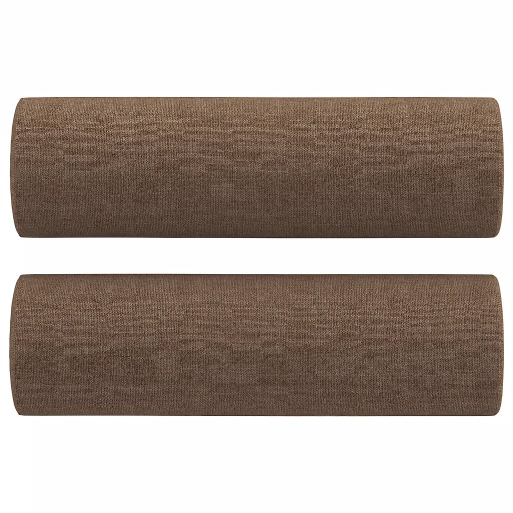 Divano | Divano da soggiorno | Sofa a 3 Posti con Cuscini Marrone 180 cm in Tessuto