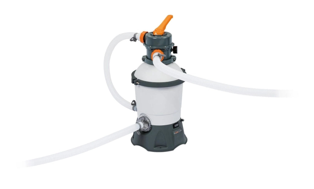 Bestway MQ01ABF050 Pompa filtro a sabbia 3028 L-h 220-240V 85W per piscine da 1100 a 18100 litri con valvola 6 posizioni timer e dosatore ChemConnect colore Nero