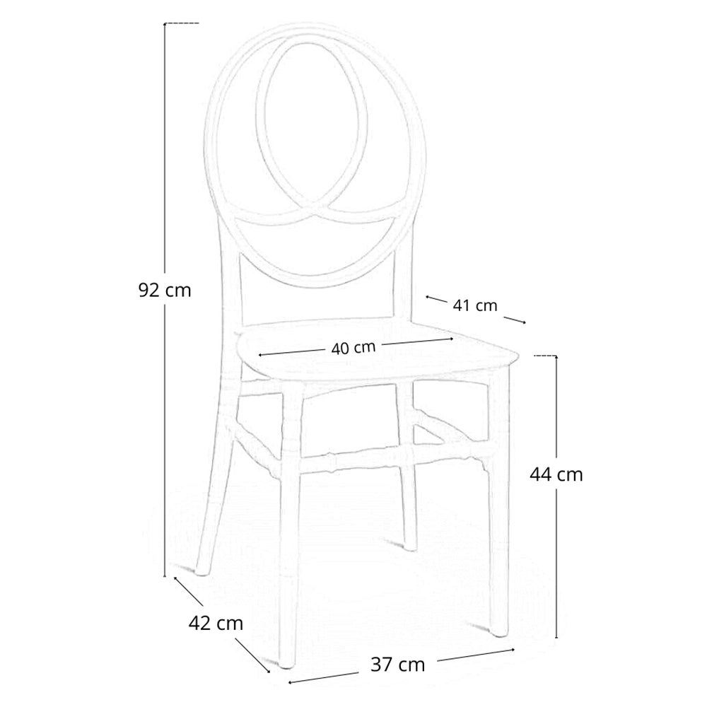 Set da 20 Sedie New Phoenix in Plastica Bianche con cuscino coordinato