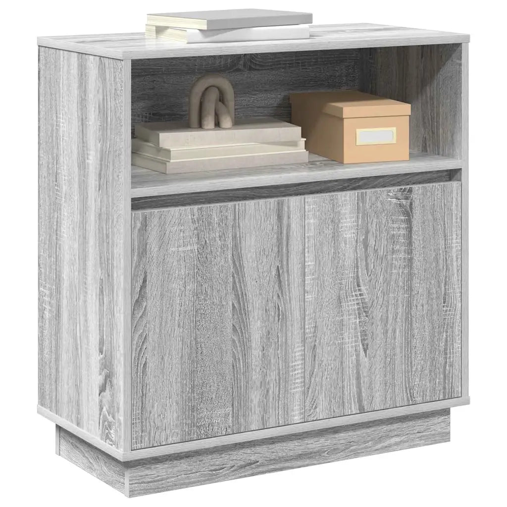 Madia LED Grigio Sonoma 71 x 34,5 x 75 cm Legno multistrato 869655