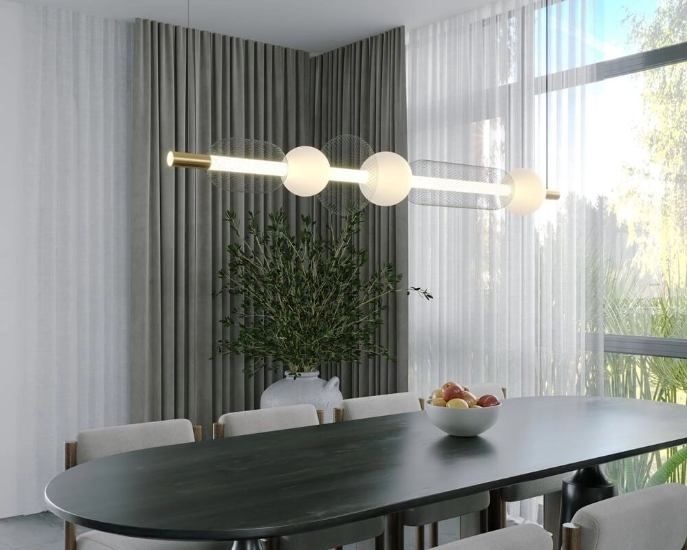 Lampada a sospensione BORA LED 29W nero/oro Maxlight