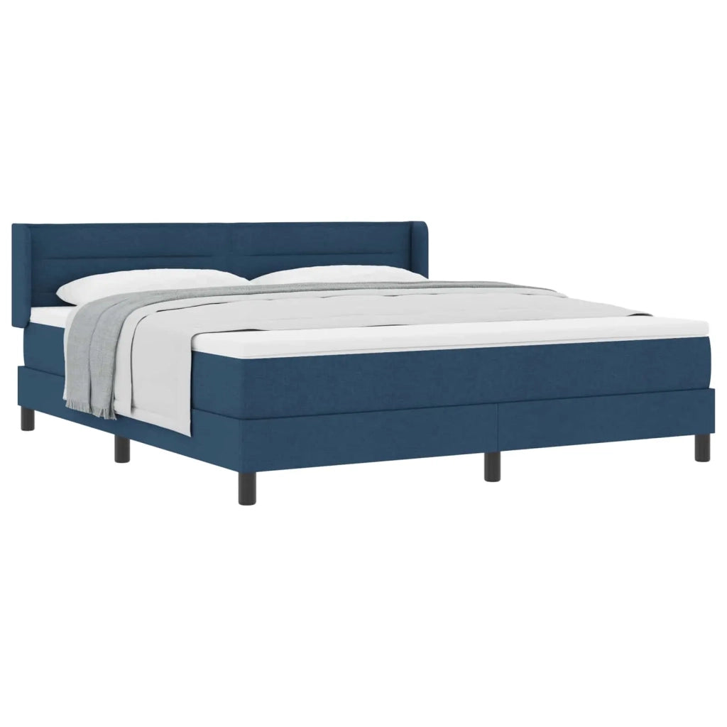 Letto a molle con testiera Blu 200 x 180 cm Tessuto 3341061