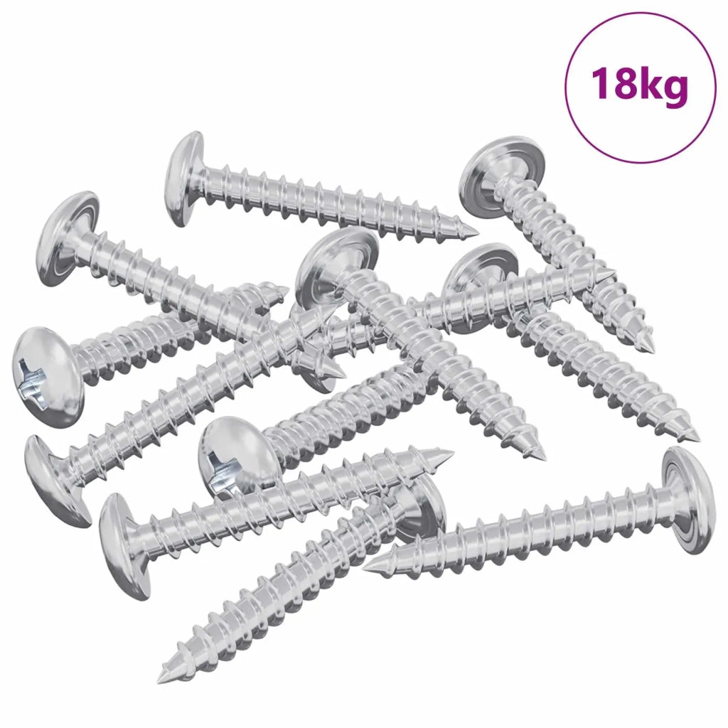 Viti in Legno 9231 pcs Argento Acciaio