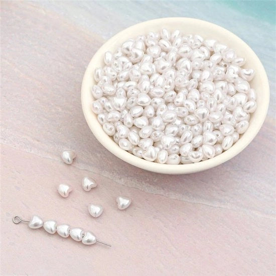 200 pezzi di perle bianche per modellare - forme speciali, gioielli DIY, perle singole per collane, bracciali e orecchini