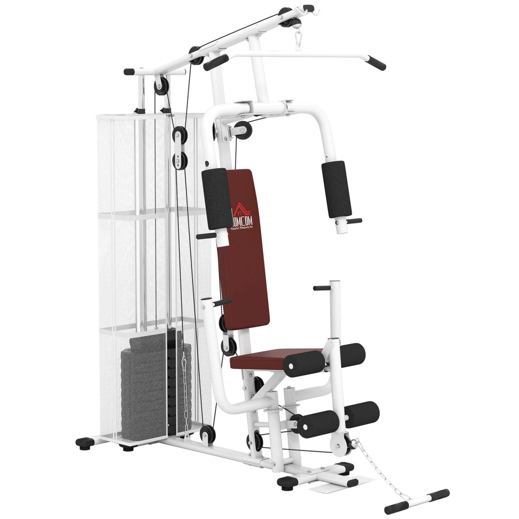 Stazione Fitness Multifunzione ¨C Minimal ¨C Bianco Acciaio 150x110x210 cm
