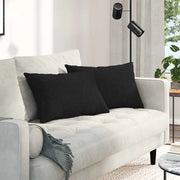 Cuscini da Divano 2 pcs Nero 60 x 40 cm Tessuto 42013655