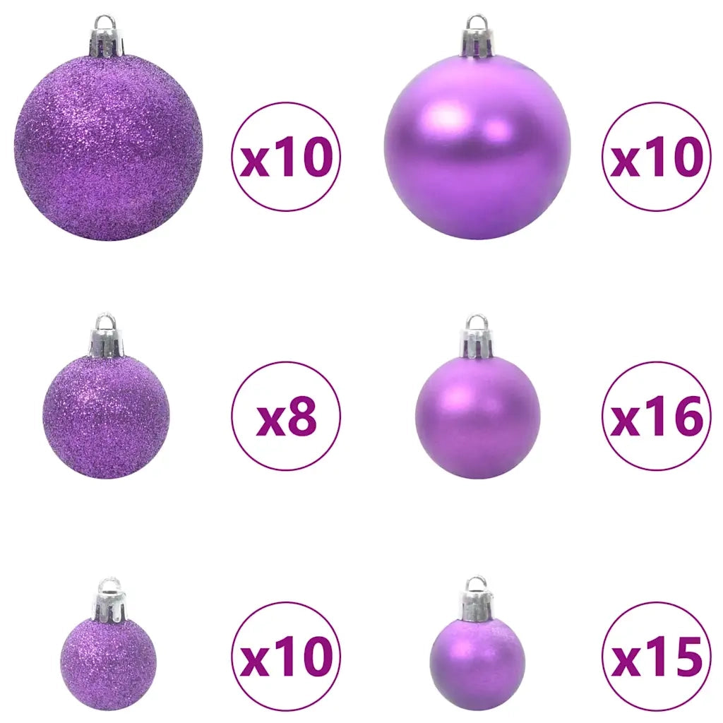 Albero di Natale Artificiale Imbiancato con Luci LED 210 cm 3396830