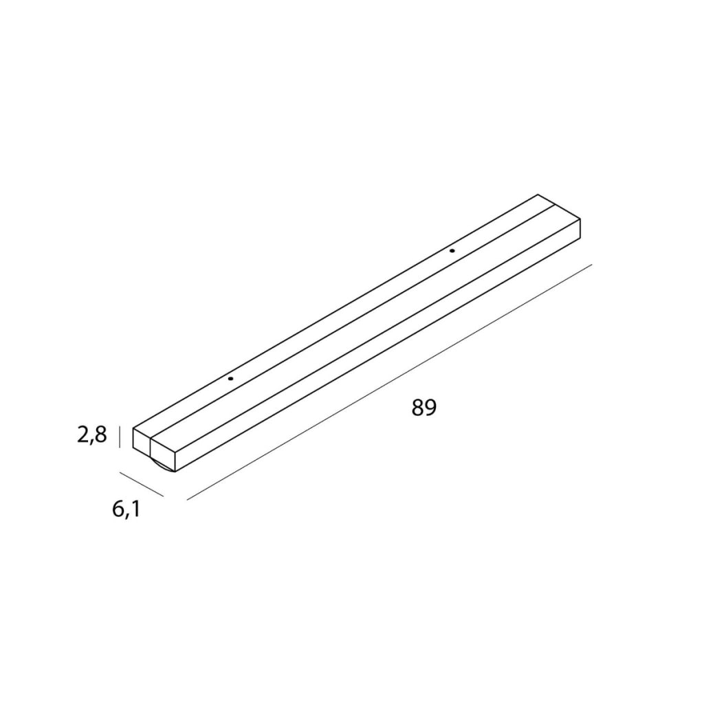 Applique bagno lineare LED 10W 3000K cromo Maxlight