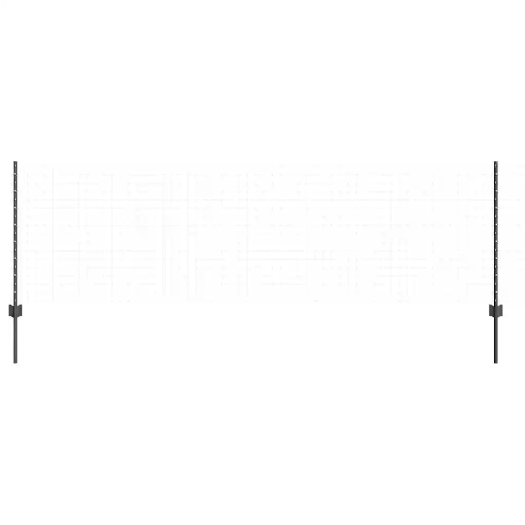 Palo della recinzione 11 pcs Grigio 80 cm Acciaio 42006279