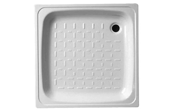 Piatto doccia 80x80 cm in acciaio bianco