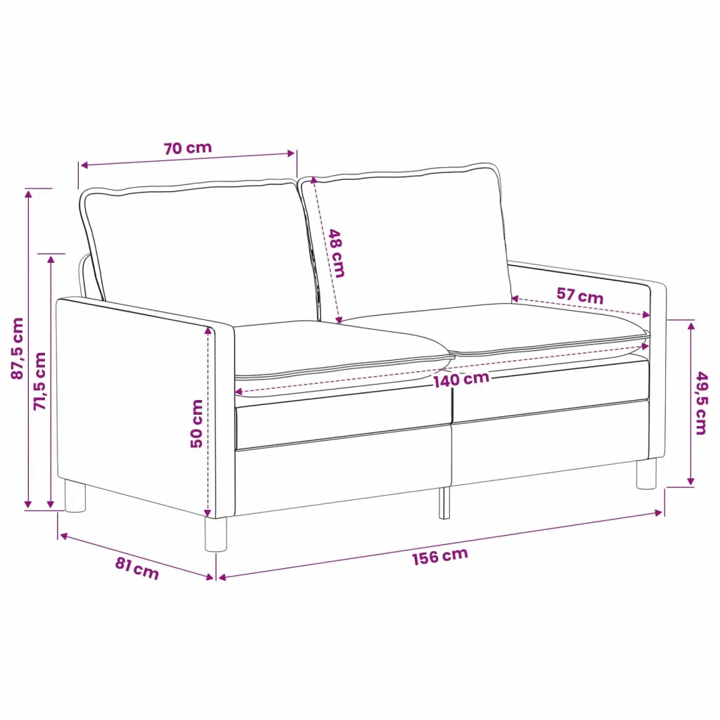 Set di divani 2 pcs Grigio Scuro Poliestere 3417095