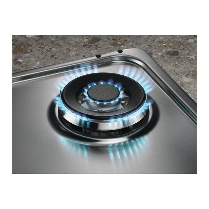 Electrolux EGS6414X Piano cottura a gas 60 cm 4 fuochi Wok multicorona 4000 W comandi laterali accensione elettronica Sicurgas colore Inox