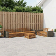 Set di divani da esterno 7 pcs Naturale 3383067