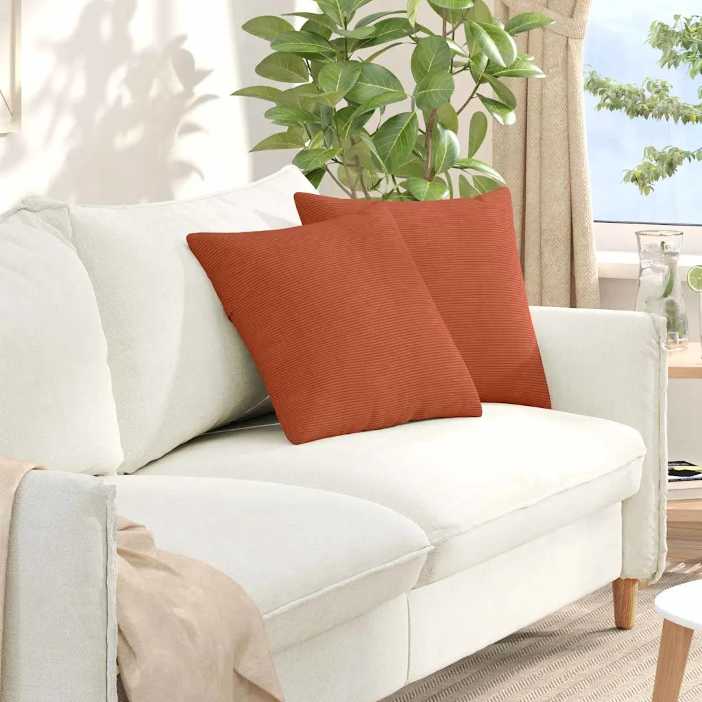 Cuscini da Divano 2 pcs Rosso Arancio 45 x 45 cm 42013953