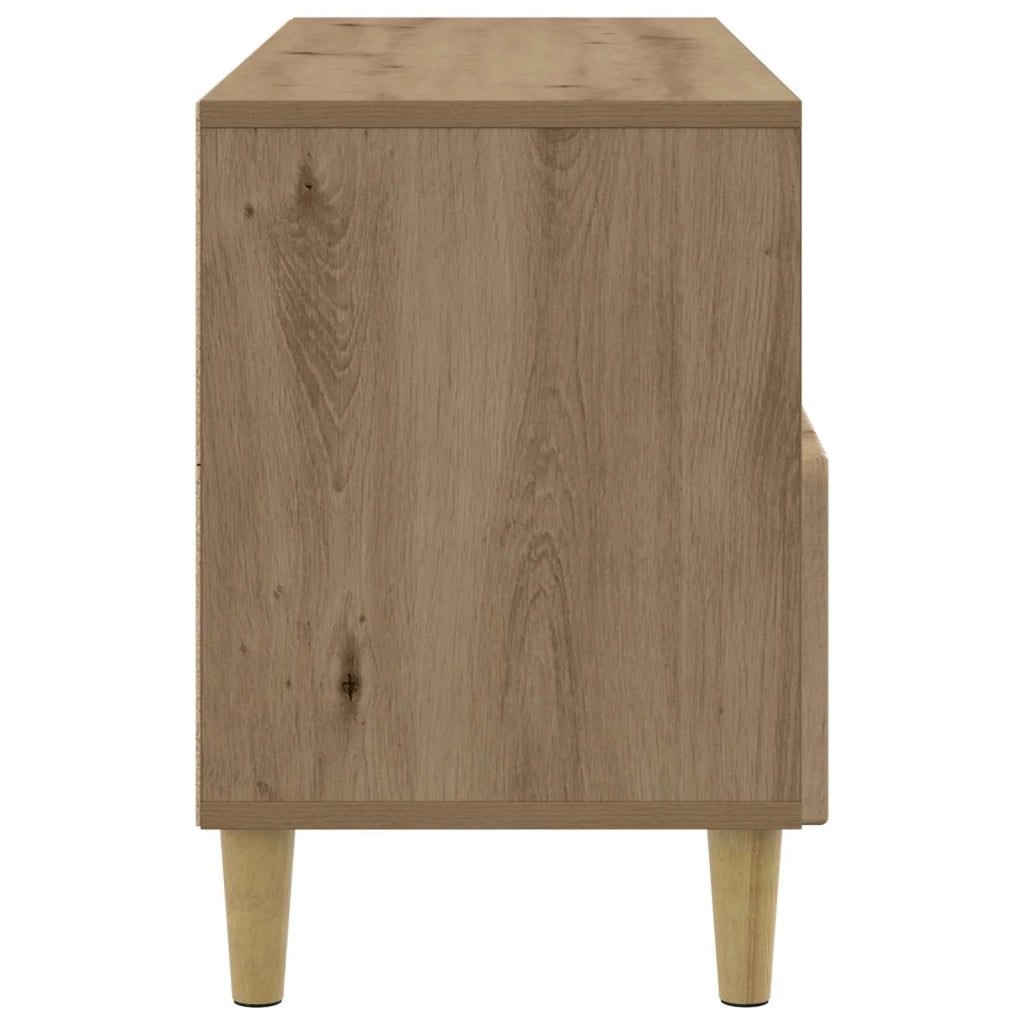 Mobile TV con cassetto-Credenza per TV Rovere Artigianale 102 x 34,5 x 50 cm 340775