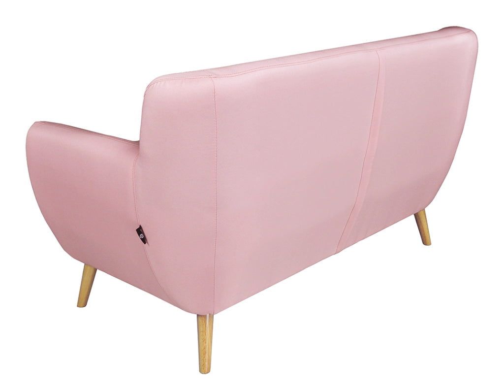 Divano 2 posti in tessuto rosa dallo stile scandinavo - Emily - DI-EM192P