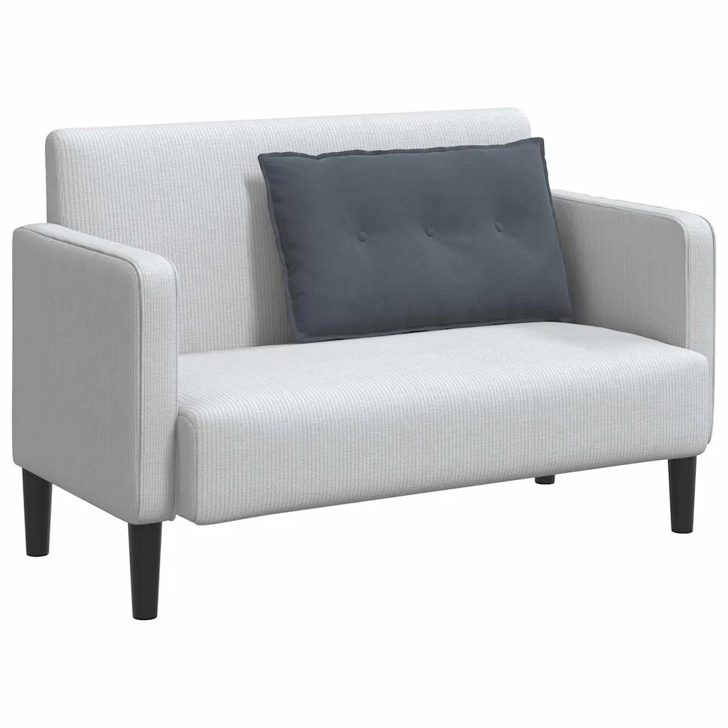 Cuscino per Schiena Grigio scuro 80 x 50 cm Tessuto in Cords 42014719