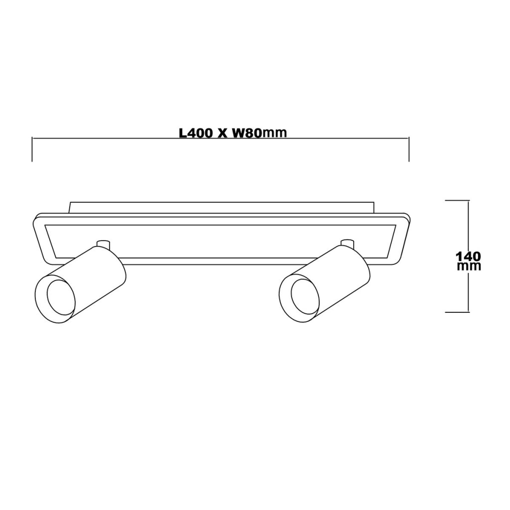 Plafoniera moderna bianca 40cm 2xGU10 LED CCT PARMA