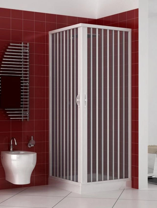 Box in Kit Fai da Te per Doccia in PVC a Soffietto 2 Lati Apertura Angolare Simply - Misura: 70 x 90 x h185