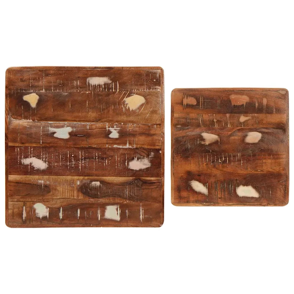 Tavoli da annidamento 2 pcs Marrone Legno Recuperato Massello 4104558
