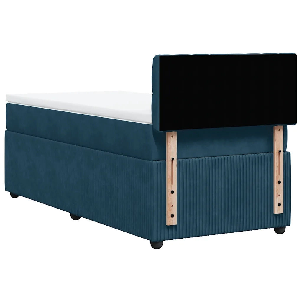 Giroletto a Molle con Materasso Blu 80x200 cm in Velluto 3287600