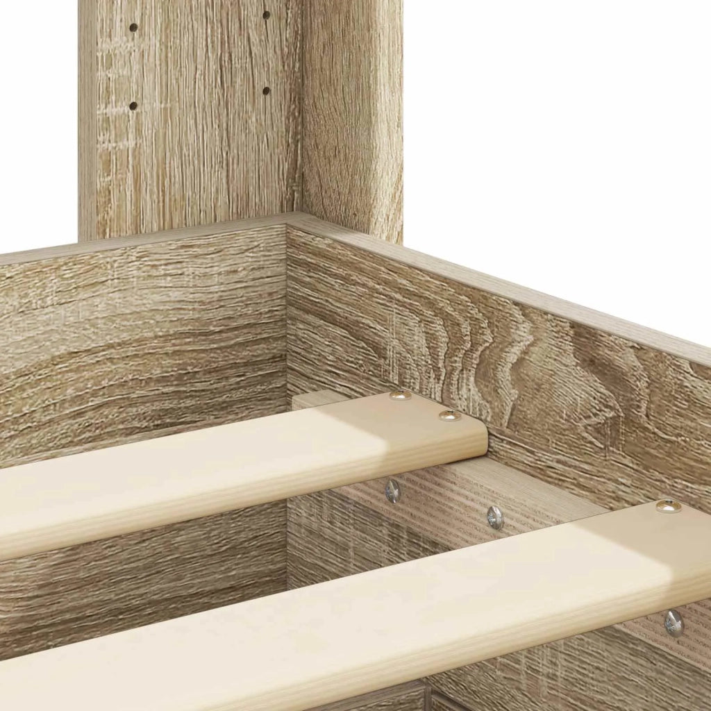 Struttura del letto con stoccaggio e testata Rovere Sonoma 3414151