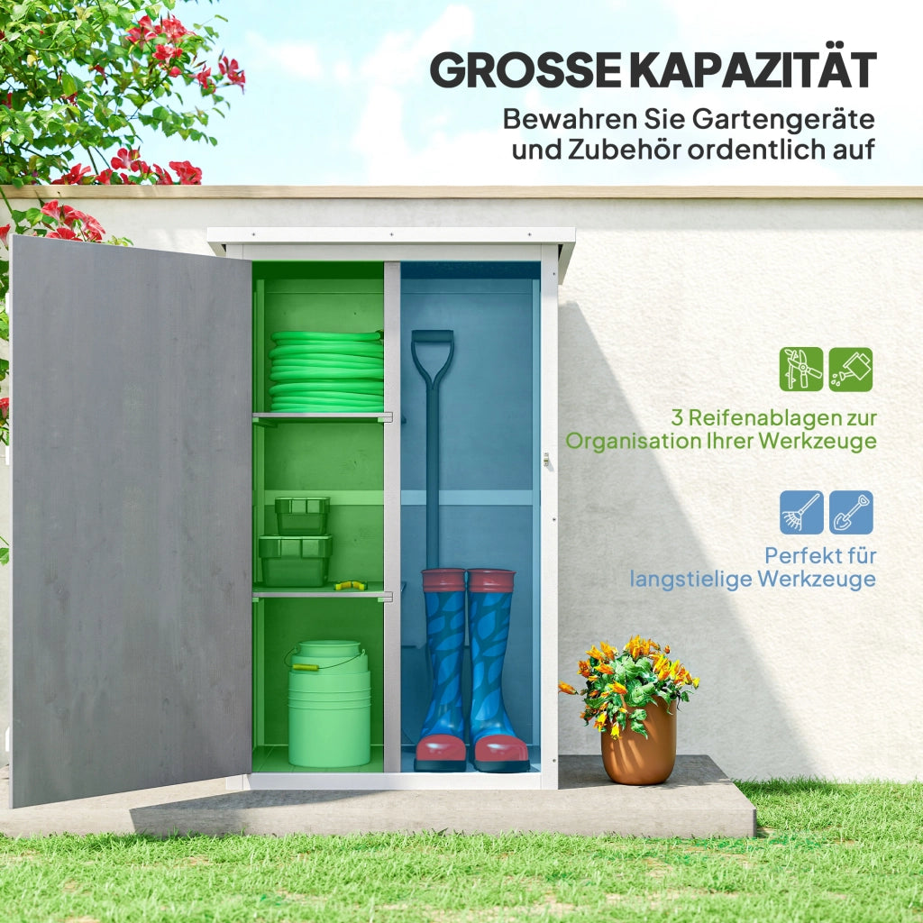 Casetta da Giardino con Ripiani ¨C Minimal ¨C 75x56x115cm Grigio