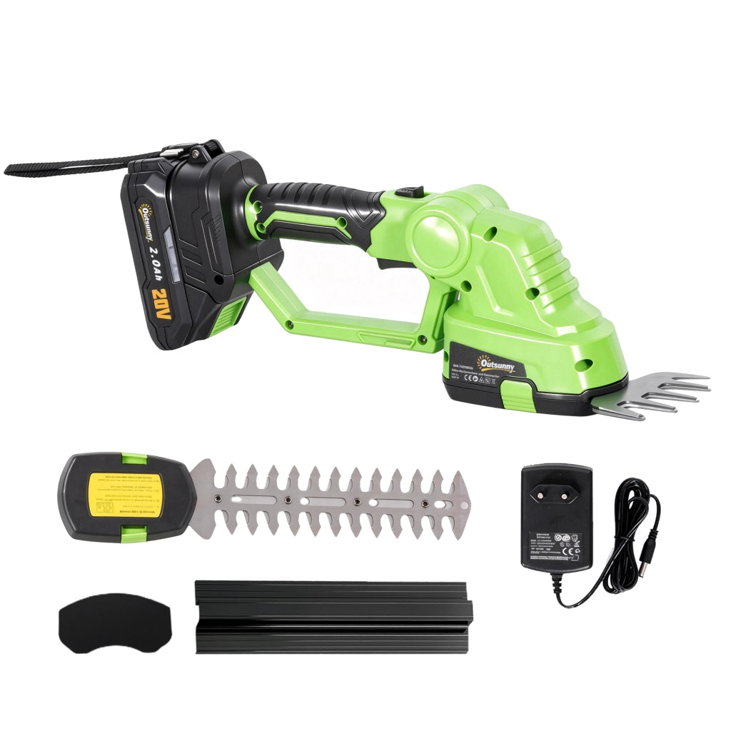 Tagliasiepi Elettrico Ricaricabile 2 in 1 ¨C Xylo ¨C Lama 20/10cm con Caricabatterie