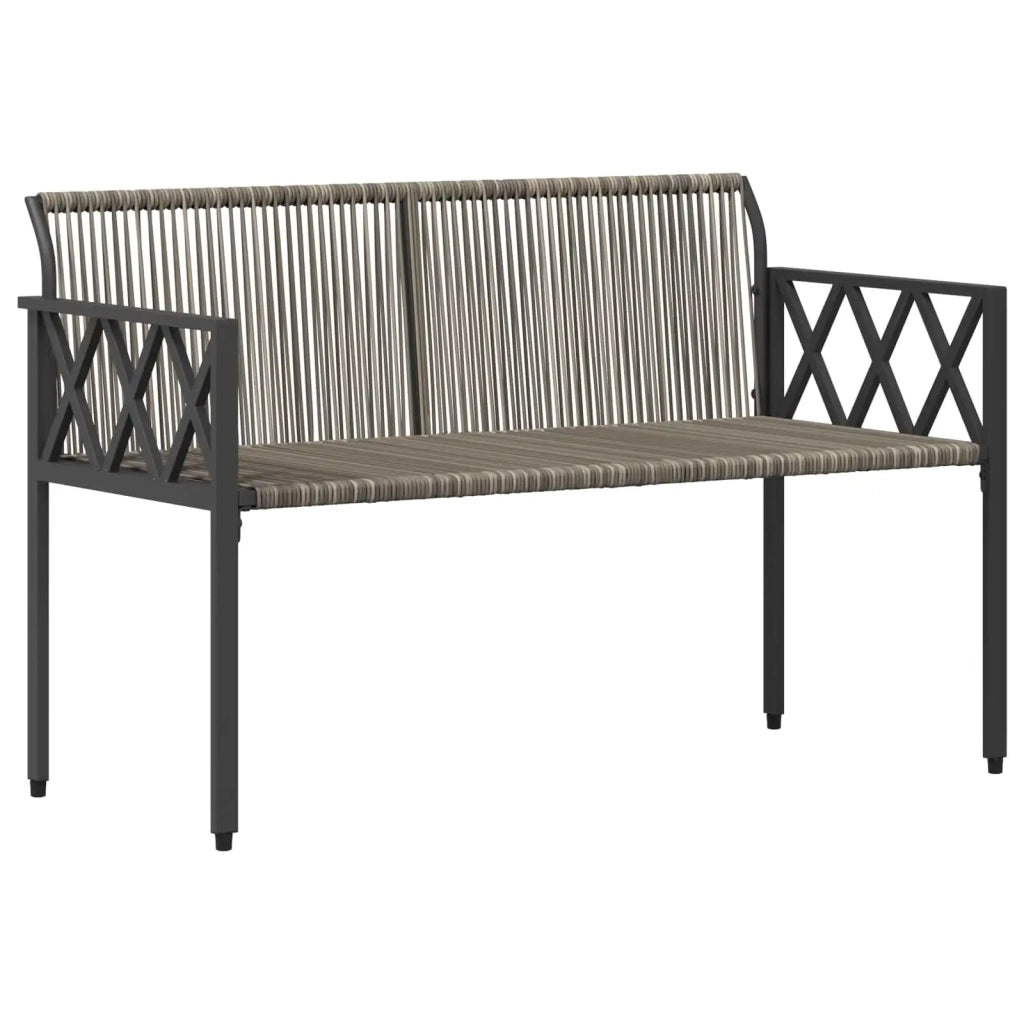 Set Mobili da Esterno 4 pcs Grigio e Blu Navy polyrattan 42025345