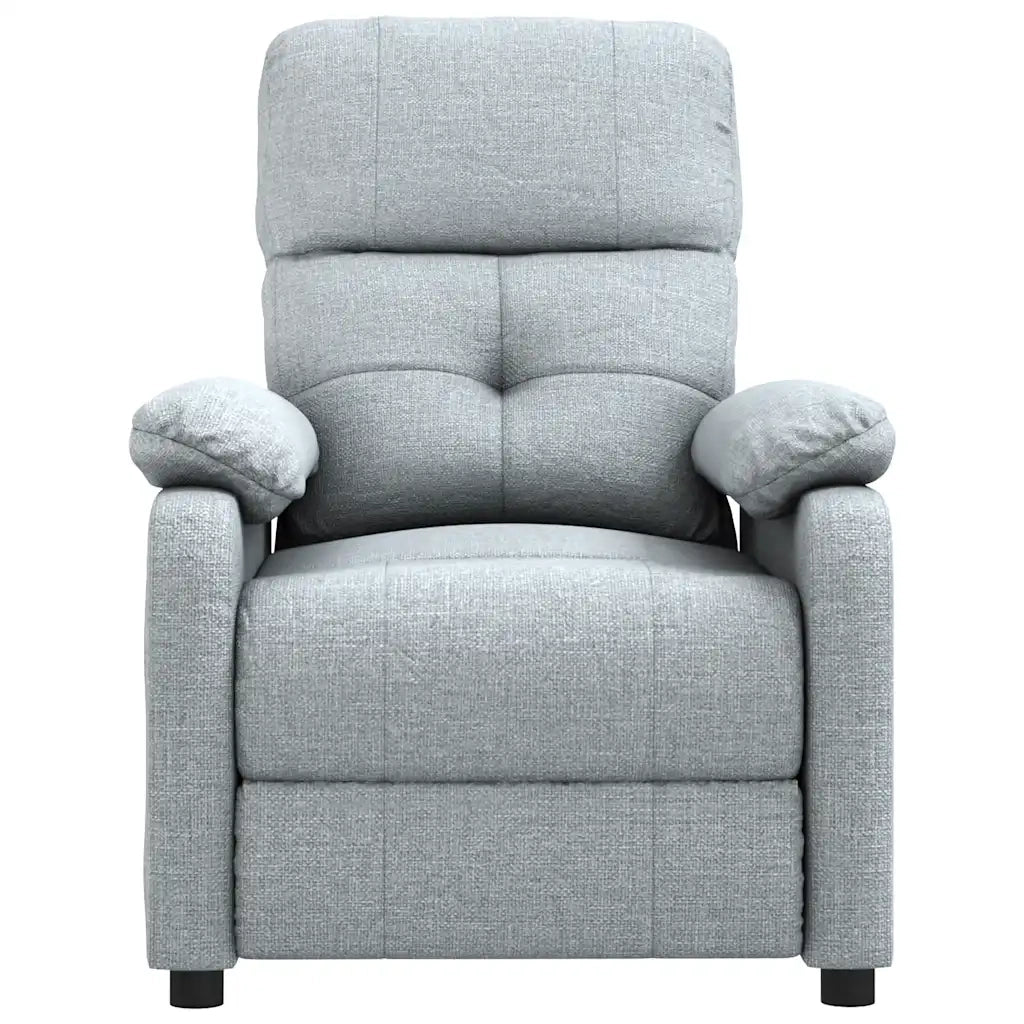 Poltrona Reclinabile in Tessuto Grigio Chiaro 289662