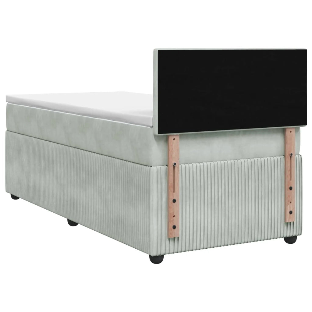 Letto box spring con materasso Grigio Chiaro 80 x 200 cm 3451571