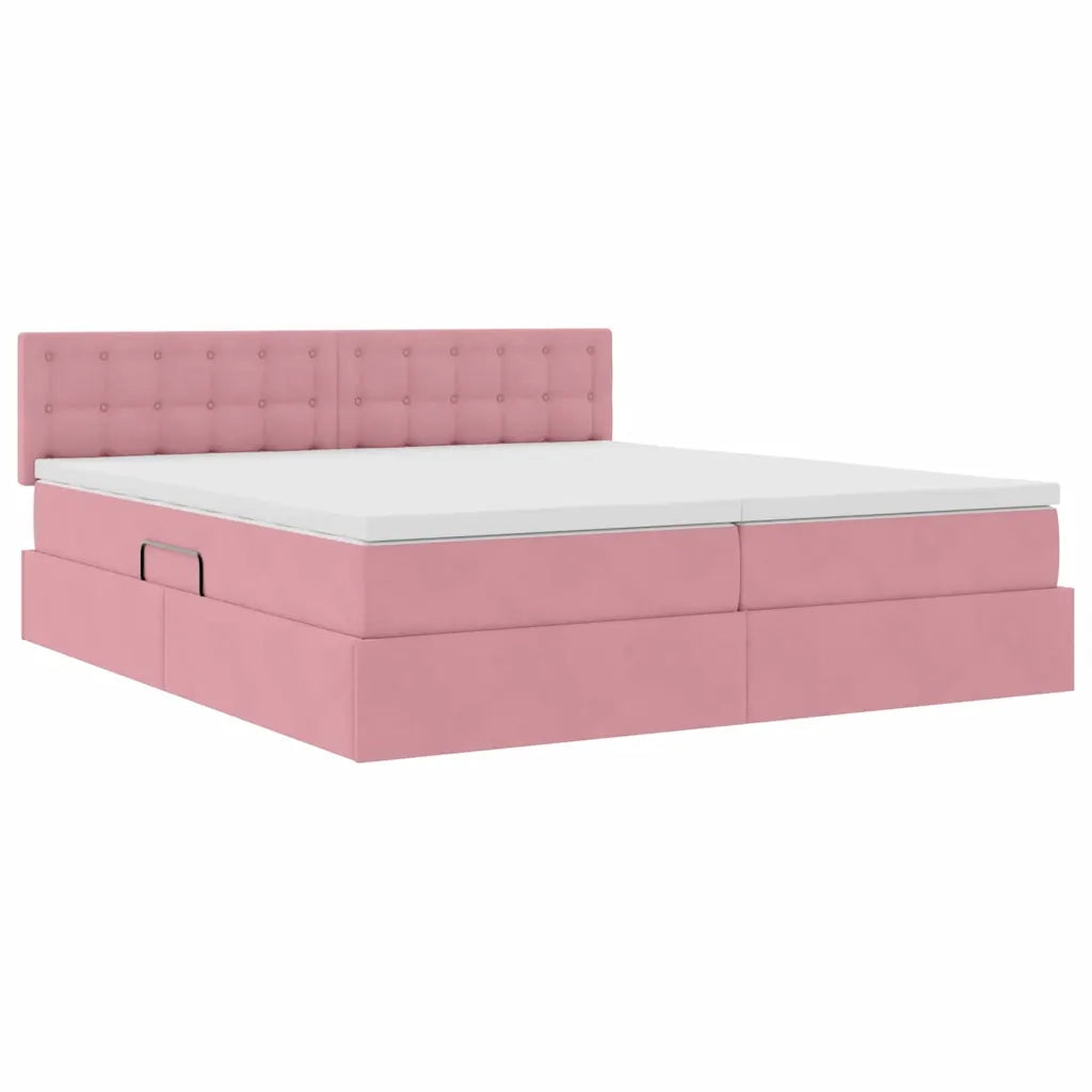 Letto con Contenitore con materasso Rosa 100 x 200 cm