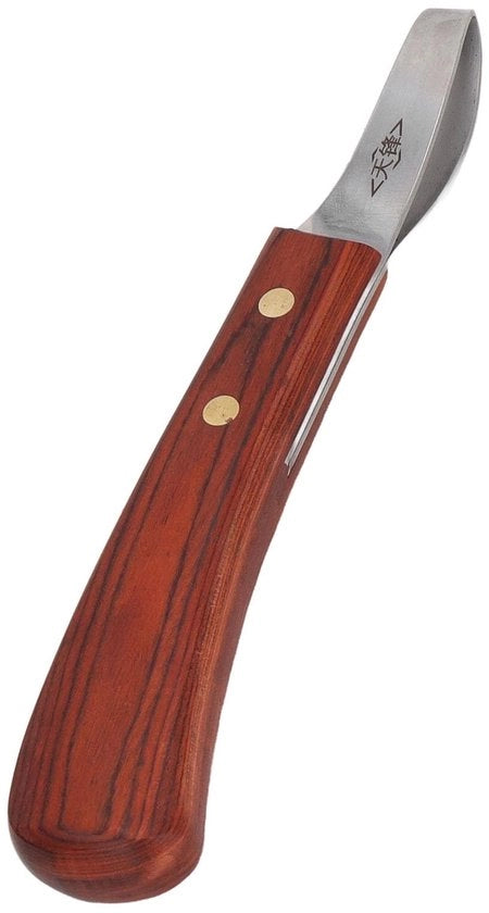 Strumento per la cura delle zolle professionale - Forbici per zolle in acciaio inossidabile - Manico in legno di gomma - Taglierino multifunzionale per zolle - Adatto per cavalli - Peso 121g