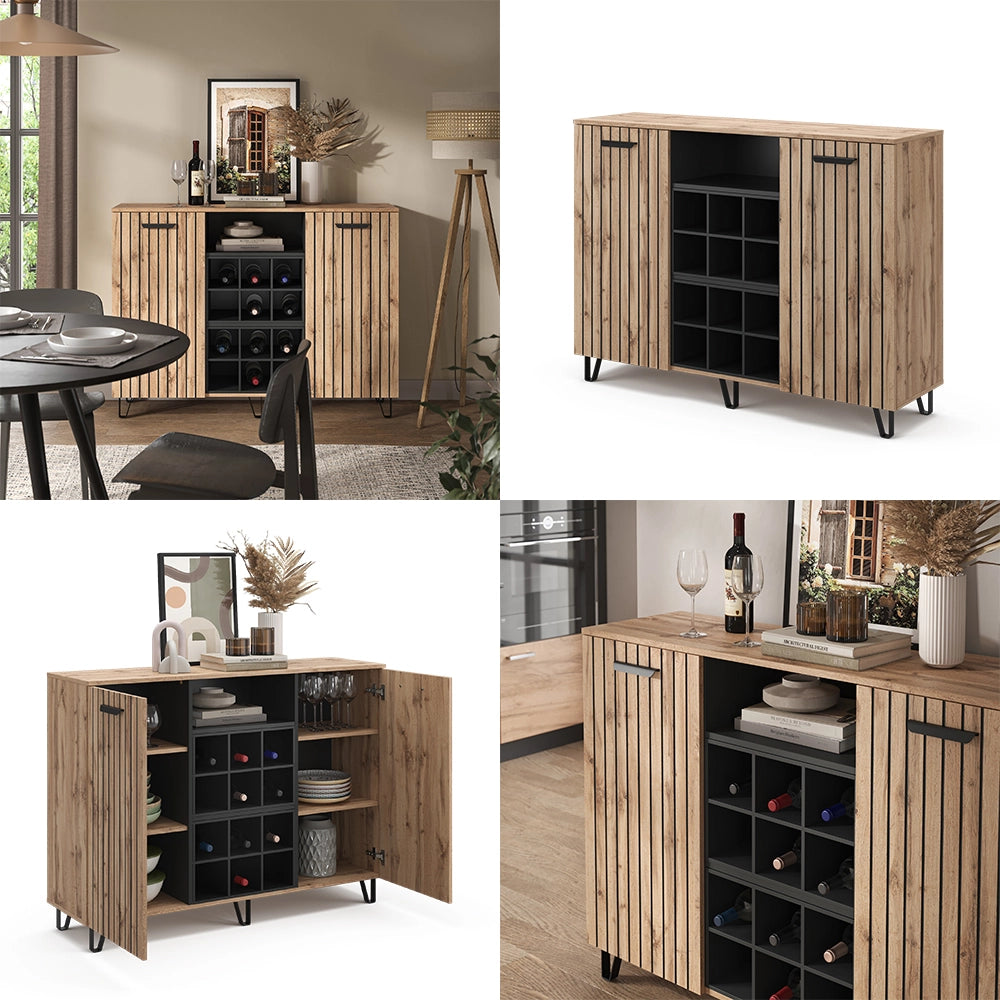 Vicco Credenza Marrone 38 x 100 cm con 2 porte
