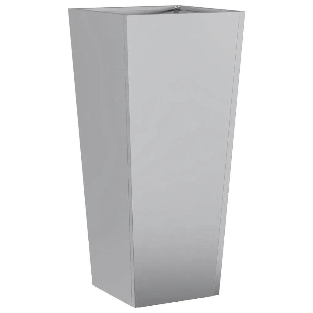2 pz Fioriere | Cassetta per fiori | Vaso da Giardino 35x35x75 cm in Acciaio Zincato
