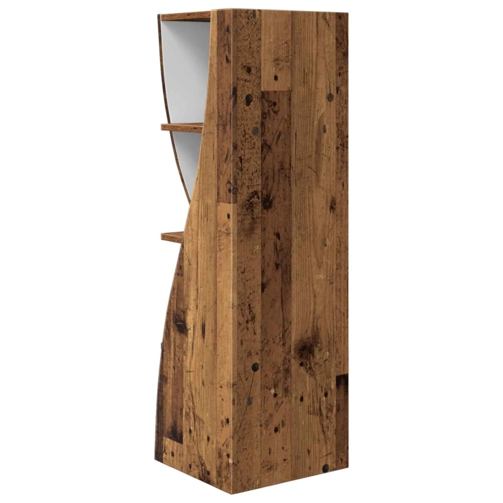 Mobile angolare 32x32x102cm Legno ingegnerizzato Legno vecchio 889863