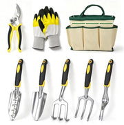 Kit di attrezzi per giardinaggio 8 pezzi - Kit di attrezzi per giardinaggio - Guanti di protezione per la cura del giardino - Lame/Spada - Borsa di stoccaggio - Leggero/Duraturo - Attrezzi per giardinaggio