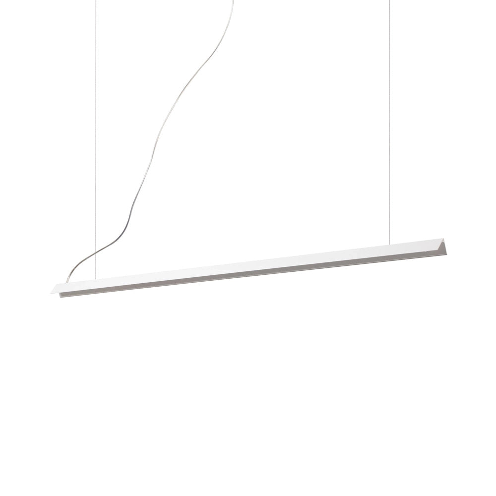 Sospensione Moderna V-Line Metallo Bianco Led 20W 3000K Luce Calda