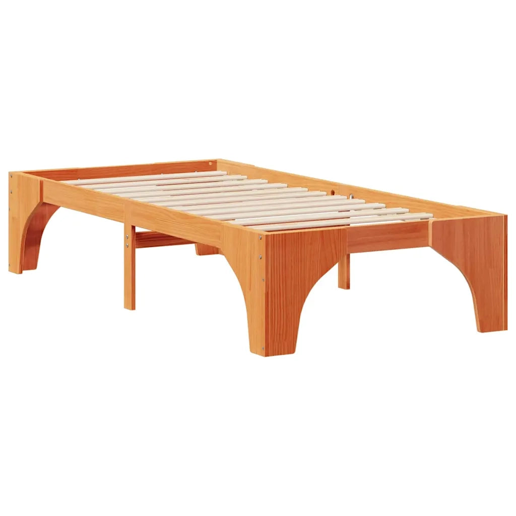 Letto singolo | Letto per adulti | Struttura del letto Marrone 90 x 200 cm Pino massello
