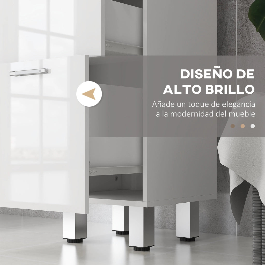 Mobile Bagno con Cassetti ¨C Zephmum ¨C Bianco 30x30x93