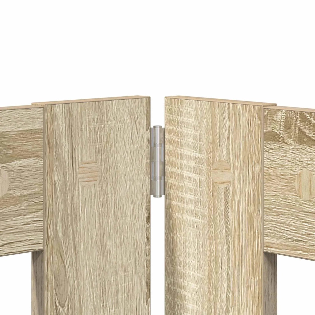 Cancello per cani pieghevole con supporti 2 pz Rovere Sonoma 892026