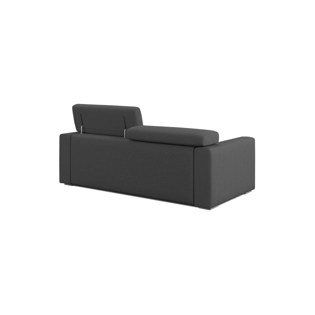Dylan Divano con pouf estraibile 158 cm antracite