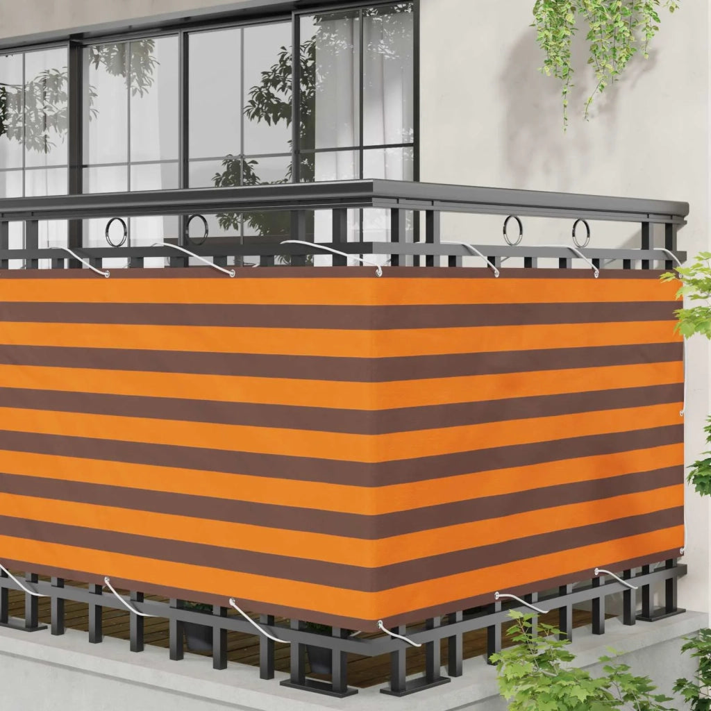 Schermo da balcone Arancione e Marrone 100 x 500 cm 42030661