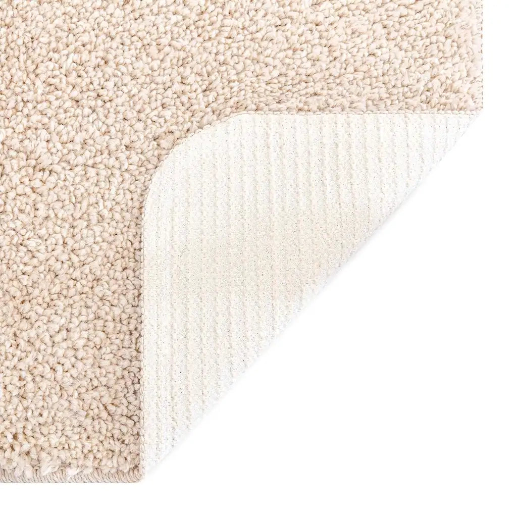Tappeto del soggiorno | Tappeto Shaggy Antiscivolo Crema 200 x 200 cm PP