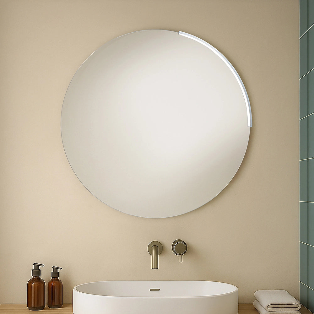 Specchio bagno rotondo con luce a led integrata da 70cm