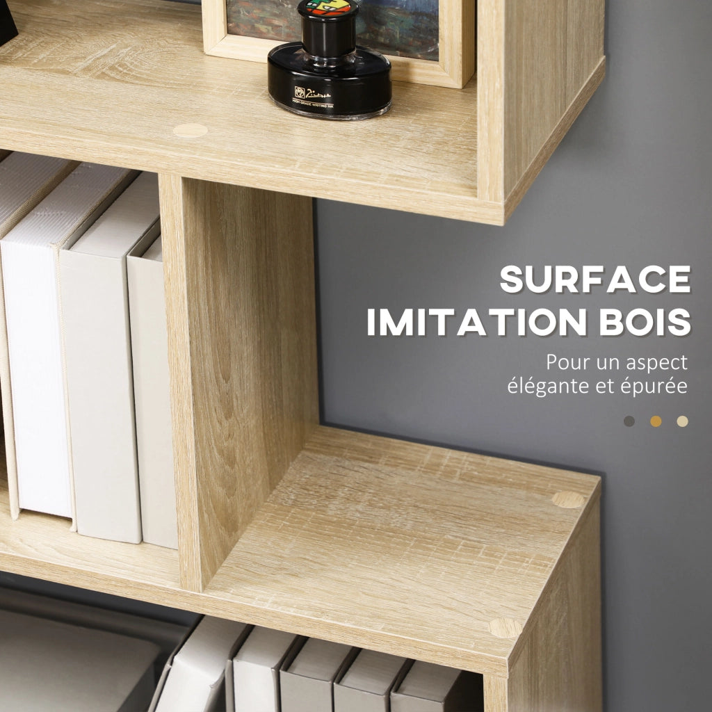 Libreria Scaffale Design Moderno ¨C Minimal ¨C Rovere Chiaro 80x23x192