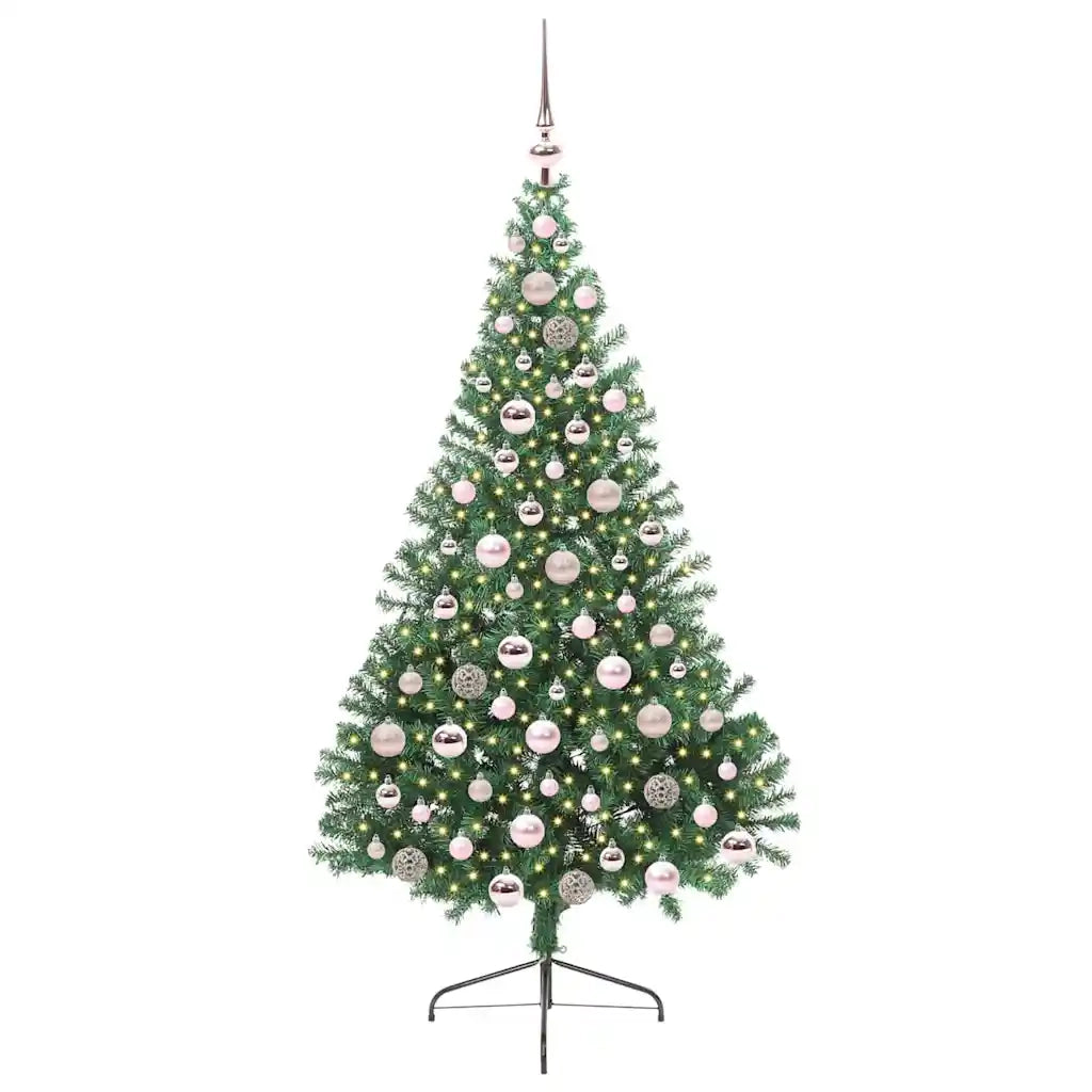 Albero di Natale artificiale con luci integrate Verde 180 cm 3397013