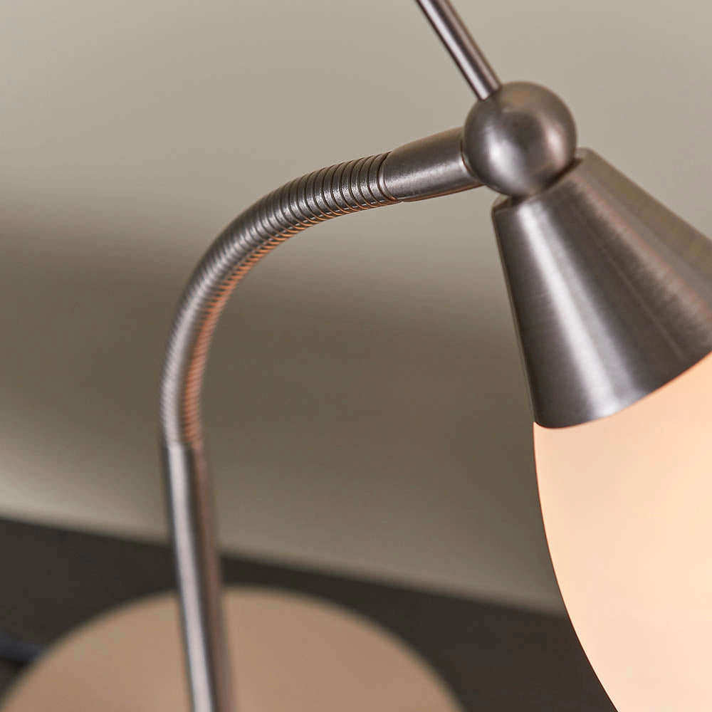 Lampada da scrivania industriale touch cromo satinato Endon