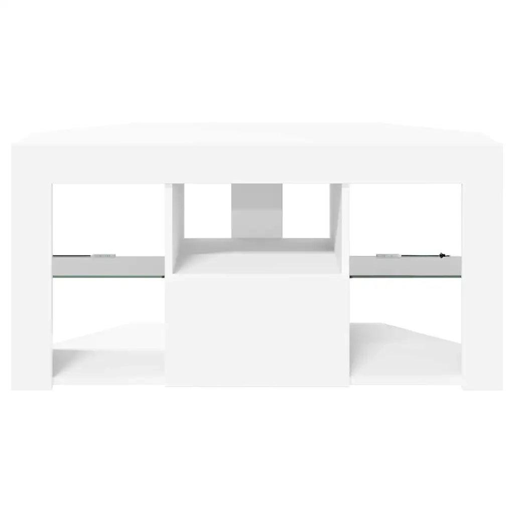 Mobile TV LED Angolare Bianco 100 x 40 x 50 cm 889795
